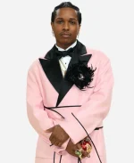 A$AP Rocky 2026 Met Gala Chanel Pink Wool Trench Coat
