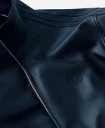 Adidas A-Type 2026 Black Faux Leather Track Jacket