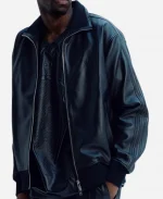 Adidas A-Type Black Leather Track Jacket