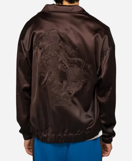 Adidas x Wales Bonner x Y-3 SS26 Dark Brown Satin Jacket