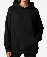 Black Adorable Printed Hoodie