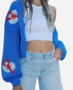 Amanda Batula Summer House S10 Blue Lobster Print Cardigan