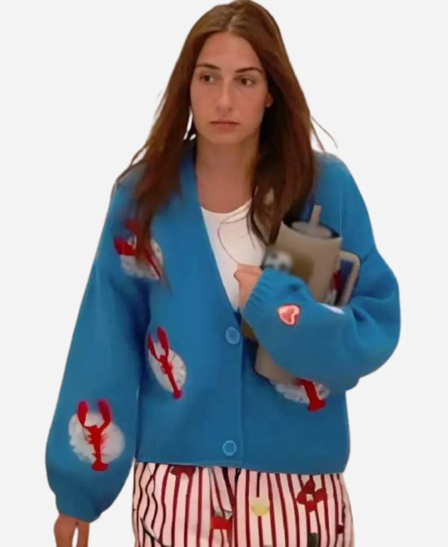 Amanda Batula Summer House S10 Lobster Print Cardigan Amanda Batula Summer House S10 Lobster Print Cardigan