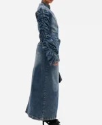 American Idol S24 Keyla Richardson Blue Denim Trench Coat