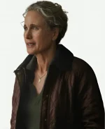 Andie MacDowell Tv Series The Way Home S04 Del Landry Burgundy Quilted Jacket