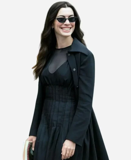 Andy Sachs The Devil Wears Prada 2 2026 Anne Hathaway Black Wool Long Coat