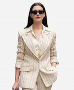 Anne Hathaway 2026 The Devil Wears Prada 2 Andy Sachs Pinstripe Blazer