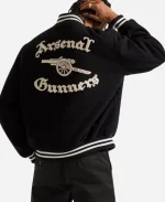 Anne Hathaway Arsenal Black Varsity Jacket