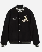 Anne Hathaway Arsenal Gunners Black Varsity Jacket