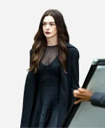 Anne Hathaway Black Long Coat