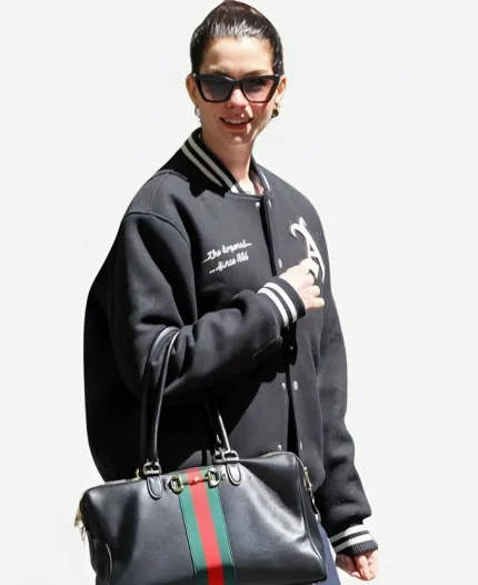 Anne Hathaway NYC 2026 Arsenal Jacket