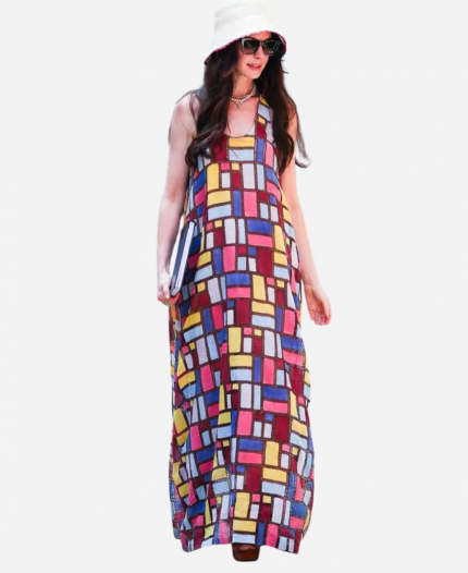 Anne Hathaway The Devil Wears Prada 2 Multicolor Long Dress