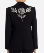 Annette Bening Dutton Ranch Black Floral Embellished Blazer