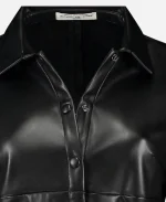 Ava Jerome General Hospital Black Leather Trench Coat