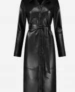Ava Jerome TV Series General Hospital Maura West Black Leather Trench Coat