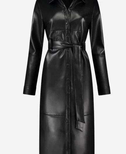 Ava Jerome TV Series General Hospital Maura West Black Leather Trench Coat