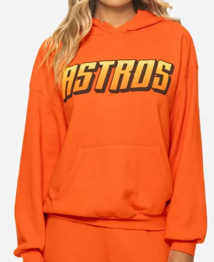 Unisex Aviator Nation x MLB 2026 Houston Astros Orange Pullover Hoodie