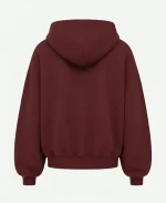  BRUCE LEE x LUU DAN Burgundy Full Zip Hoodie