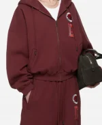 BRUCE LEE x LUU DAN Burgundy Hoodie