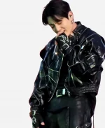 BTS Arirang World Tour 2026 Stanford Stadium Concert Jungkook Black Biker Leather Jacket