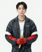 BTS Arirang World Tour Jungkook Nahmias Leather Jacket - Black