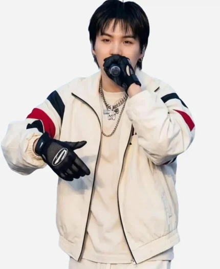 Nahmias BTS Arirang World Tour 2026 Stanford Stadium Suga White Jacket