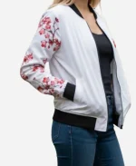 BTS We Are Not Seven With You Cherry Blossom Bomber Jacket