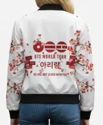 BTS Inspired Arirang World Tour Cherry Blossom Bomber Jacket