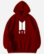 BTS Original Green Maroon Pullover Hoodie