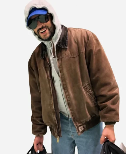 Bad Bunny 2026 Benito Antonio x Zara Brown Cotton Jacket