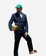 Bad Bunny x Zara Benito Antonio Navy Blue Double-Breasted Pinstripe Suit