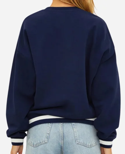 Beach Riot Devyn Game Day Crewneck Sweatshirt In Navy Blue
