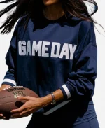Beach Riot Devyn Game Day Navy Blue Sweatshirt