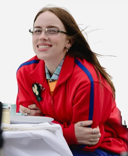 Billie Eilish 2026 Capital FM Prada Red Blouson Jacket