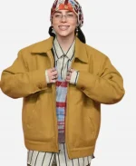 Billie Eilish 96th Oscars Nominees Luncheon Yellow Full Zip Wool Jacket