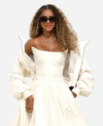 Blue Ivy Carter 2026 Met Gala Balenciaga White Zip-up Jacket