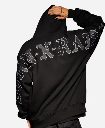 Born X Raised 2026 Jumbo Arch Black Hoodie