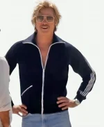 Brad Pitt 2026 The Adventures Of Cliff Booth Blue Track Jacket