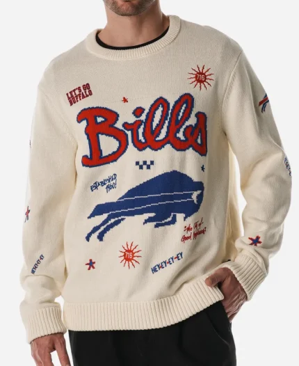 Buffalo Bills All Over Jacquard Sweater