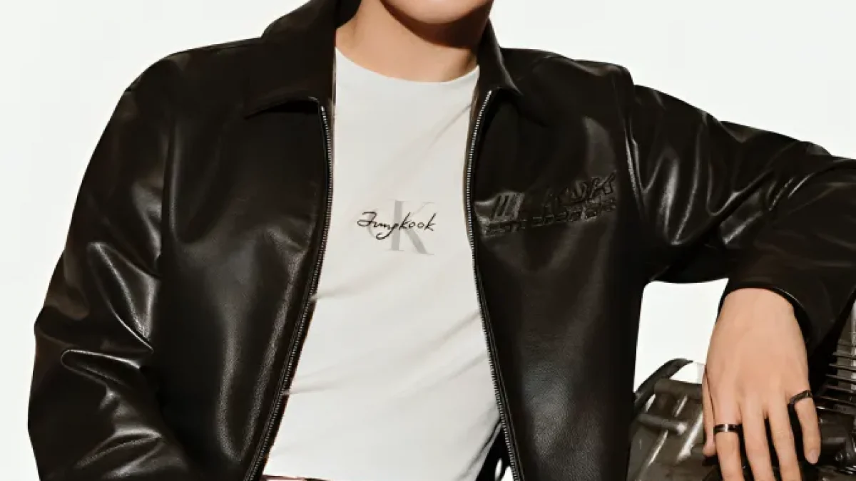 Jung Kook for Calvin Klein Leather Racer Jacket | 2026 CKJK