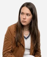 Cailee Spaeny Beef S02 Brown Corduroy Jacket