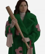 Carrie Preston Elsbeth S03 Green Flower Coat