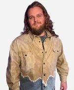 Chris Tungseth American Idol S24 Distressed Shirt Jacket