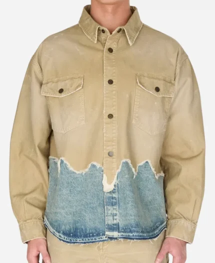 Chris Tungseth American Idol Season 24 Layered Distressed Shirt Jacket
