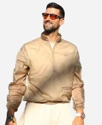 Novak Djokovic 2026 Roland Garros Official Party Club Lacoste Beige Jacket