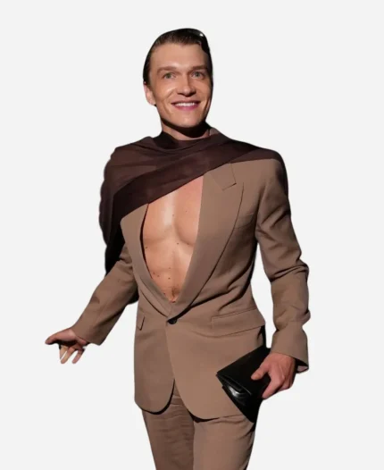 Connor Storrie 2026 Met Gala After-Party Saint Laurent Beige Blazer