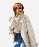 Daisy Edgar-Jones NYC 2026 Clam Beige Trench Coat