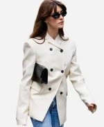 Daisy Edgar-Jones New York City 2026 White Double-Breasted Blazer