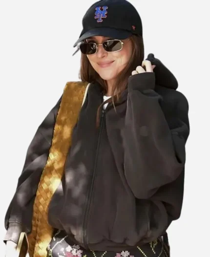 Dakota Johnson Materialists 2025 Black Overisized Hoodie