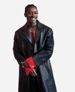 Damson Idris Oversized Leather Coat